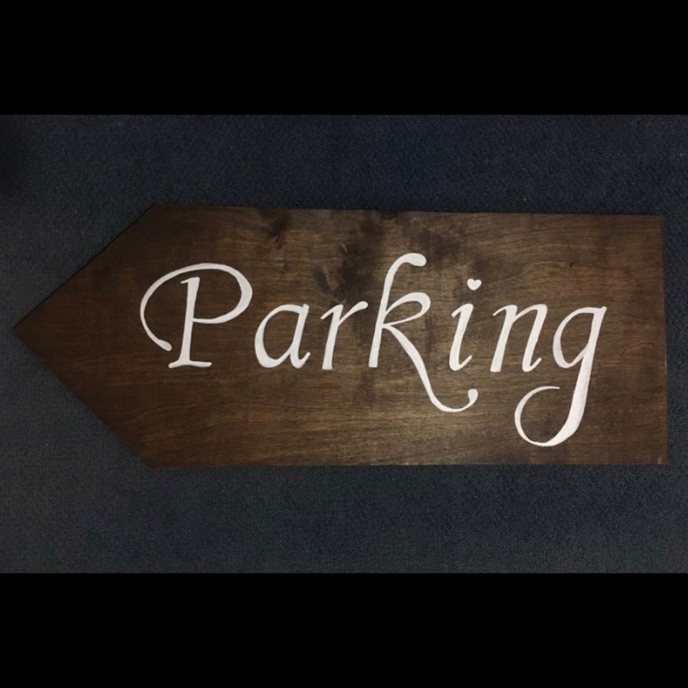 Wooden Handmade Parking Arrow 29 3/4” x 11 3/4”
